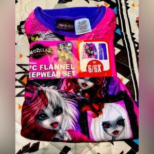 GRATZILLAZ BRAND GIRLS FLANNEL SLEEPWEAR